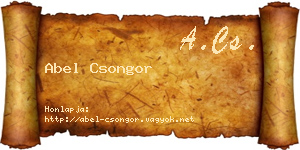 Abel Csongor névjegykártya