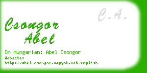 csongor abel business card